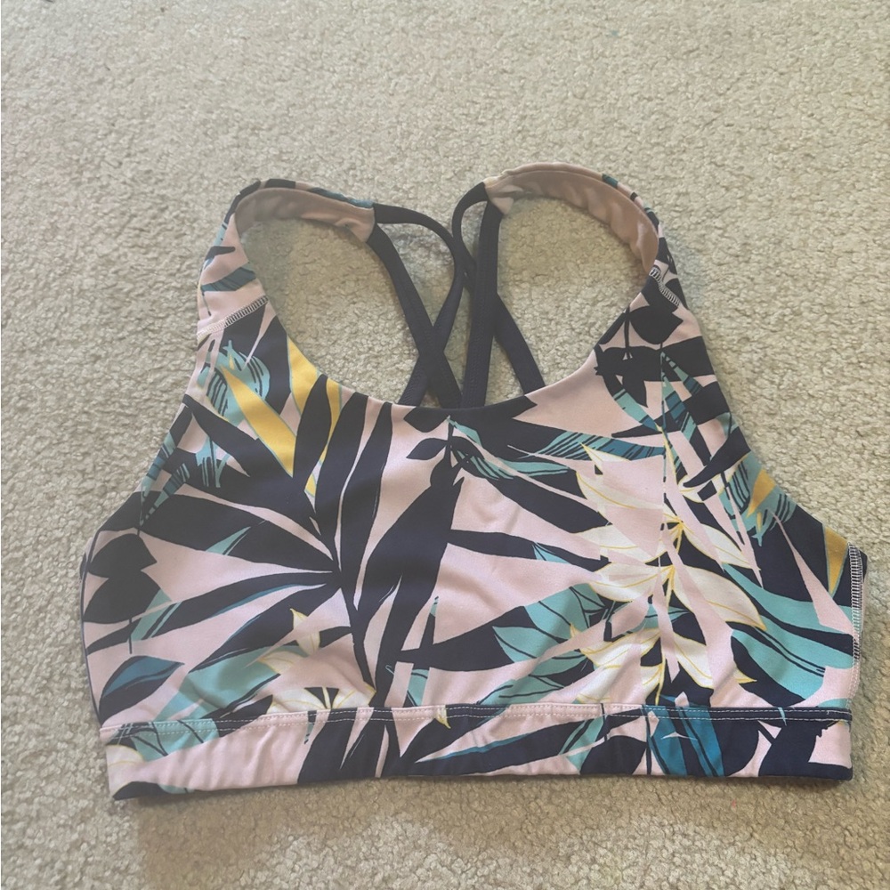 Tropical Print Sports Bra